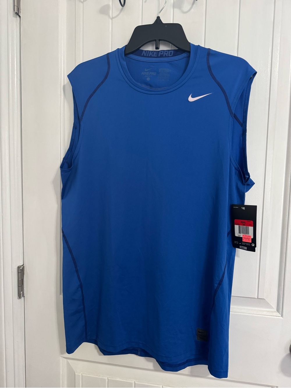 Nike Sleeveless Performance Tank in Royal Blue with White Swoosh